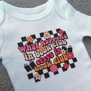 Book theme baby onesie bookclub bodysuit for newborn (NEW)